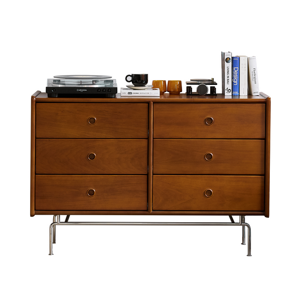 Vintage Boxwood Chest Of Drawers SILVER SALT 6 DRAWERS