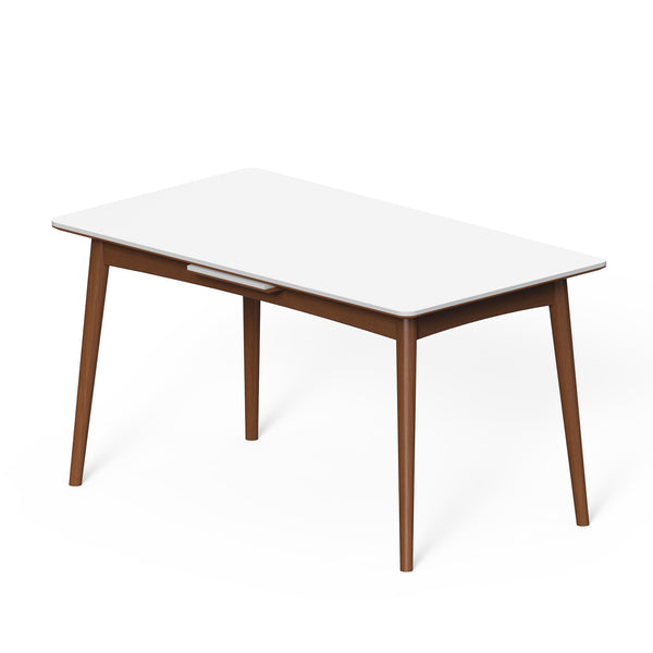 Vintage Boxwood Extendable square Dining Table Wheat Field