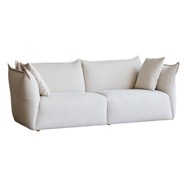 Vintage Fabric 3 Seater Sofa Linen