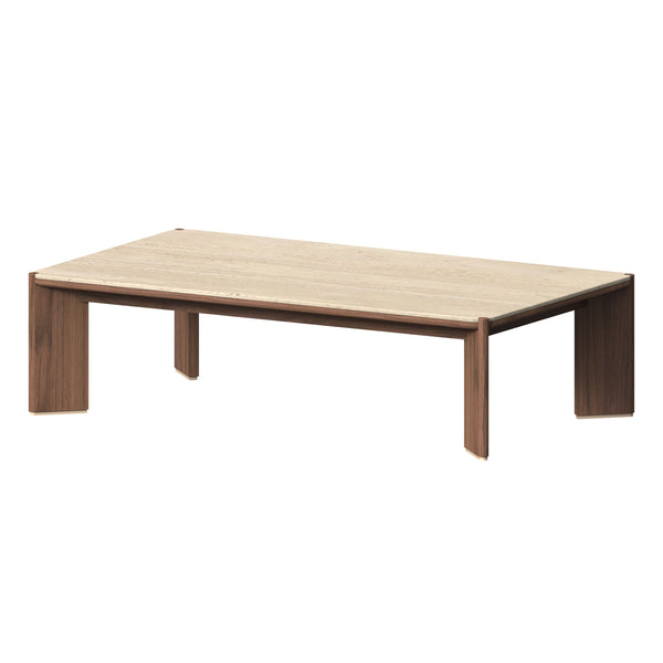 Vintage Black Walnut Sintered Stone Coffee Table Mountain