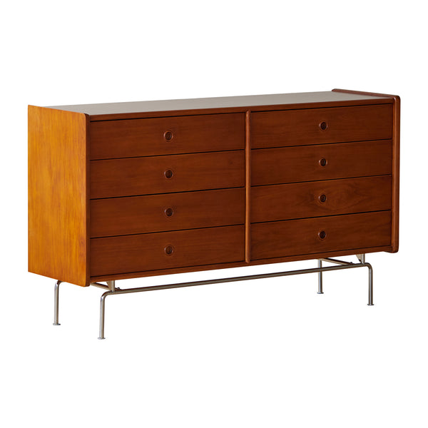 Vintage Boxwood Chest OfDrawers SILVER SALT 8 DRAWERS