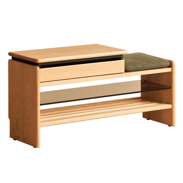 Scandinavian Cherry Wood Shoe Rack Mountain