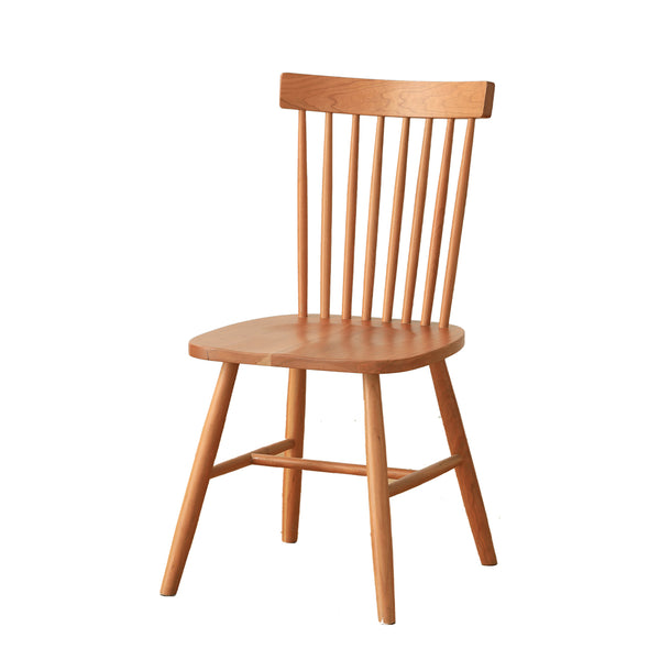 Scandinavian Cherry Wood Dining Chair Windsor