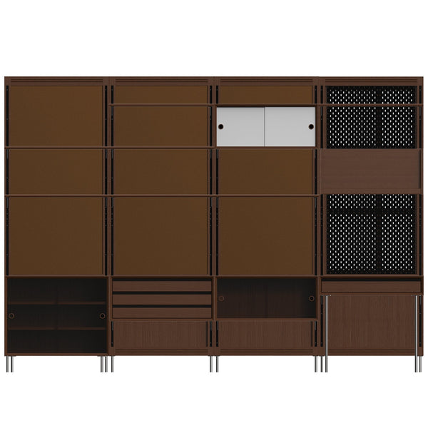 Vintage Boxwood Modular Hanging Wall Shelf System MUSE LIVING