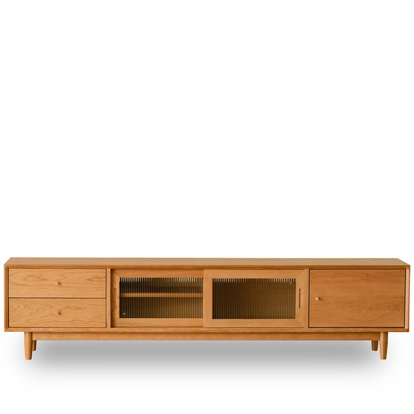 Scandinavian Cherry Wood TV Console GREEN