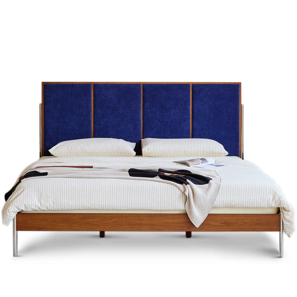 Vintage Boxwood Chenille Velvet Fabric Bed LIANNE
